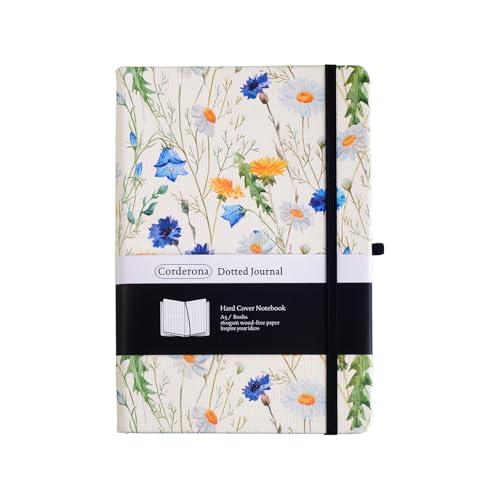 Journal A5 à pois papier épais anti-bavure pour feutres et encre