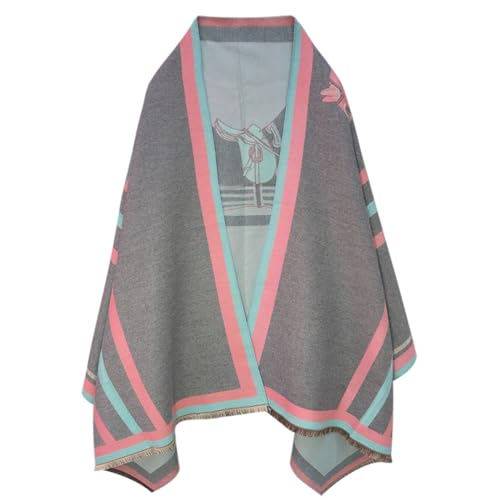 EXTREE Scarfs Pashmina Silky Shawl Grey Wrap