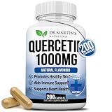 Quercetin 1000mg - 200 Capsules, Immune Support & Antioxidant Supplement