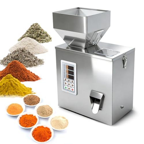 TREESNAIL 1-100g (0.0022-0.22lbs) Powder Filling Machine, Automatic Intelligent Particle Weighing & Dispensing Filler for Tea, Coffee, Flour, Spices, Granules, 8-16 Packs/Min, 110V