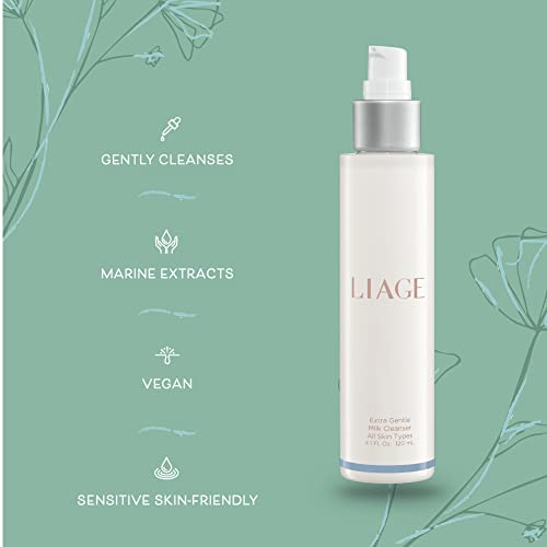 Liage Extra Gentle Milk Cleanser For Face With Natural Coconut Oil, Chamomile Extract & Safflower Oil, Moisturizing Face Wash, Clinically Tested For Dry, Irritated & Sensitive Skin For Women And Men #TOP2