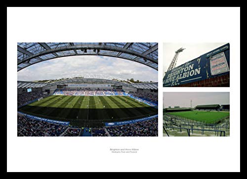 Brighton & Hove Albion Stadiums Past and Present Framed Photo Memorabilia