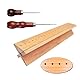 GeryVtee Buchbindewiege aus Holz mit 2 Ahlen Tragbare Buchbinder-Stanzwiege mit Piercing-Anleitung Buchbindewerkzeug für Buchbindung, Buch DIY Handwerk, einfach zu bedienende Anleitung