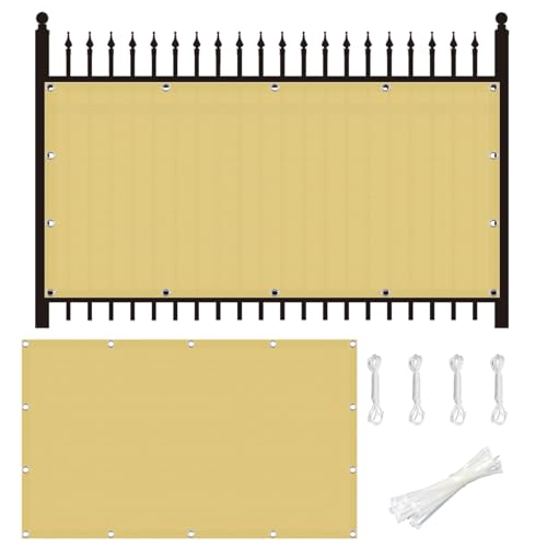 Cache vue balcon imperméable et résistant aux UV avec oeillets de fixation - 2