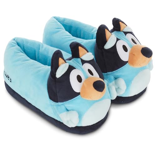 Bluey Ladies Bingo Slippers - Ladies Classic Bingo Big Face Plush Slippers, Bandit, Chilli & Bingo 3D Plush Slippers