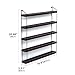 J JACKCUBE DESIGN Essential Oils Display Shelves Wall Mount Black Metal and Wood, Nail Polish Paint Holder Rack Organizer Holds 70 Bottles (5 Tier) : MK482A