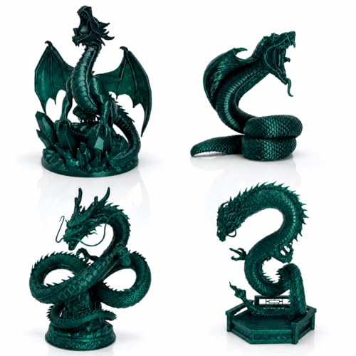 Image of PETG Filament 1.75mm, Venom Green, Co-Extruded Core-Shell 3D Printer Filament, Green PETG Core with Black PLA Coating,for FDM 3D Printing, 1kg Spool