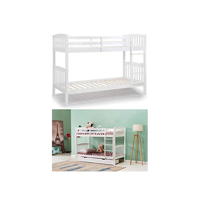 Buy KOSY KOALA WHITE WOOD BUNK BED 3FT SINGLE HEAVY DUTY SPLIT INTO 2