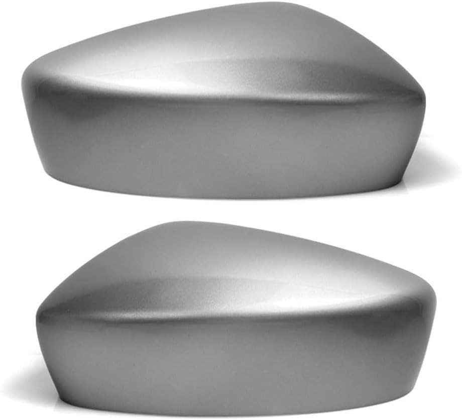 2 pcs Compatible for Mazda 3 M3 2017 2018 2019 Side Door Rearview Mirror Cap Cover Left Driver Right Passenger Shell Lid Wing Covers Exterior Accessories (pair Silver)