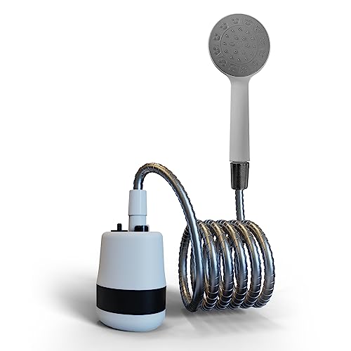 ACAGALA Portable Shower Camping Outdoor Shower Handheld Electric Shower Battery Powered Compact Handheld Rechargeable Camping Showerhead