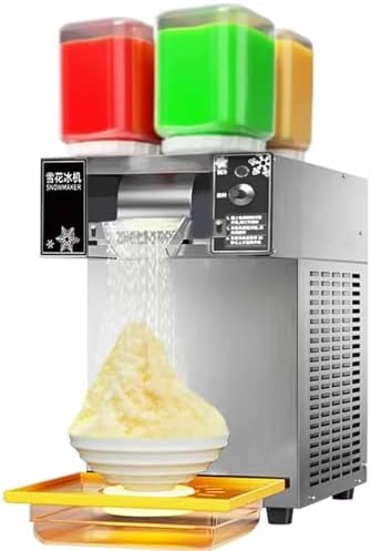 Commercial Electric Ice Shaver Machine, Stainless Steel Snow Cone Maker, Adjustable Speed, 750W/1200W Ice Cream Maker for Shaved Ice Treats
