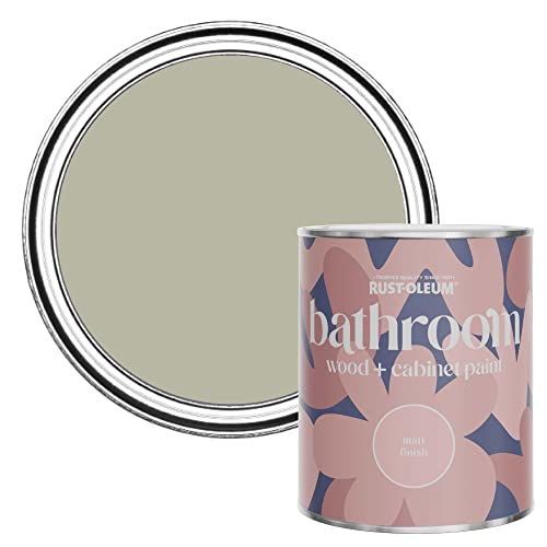 Rust-Oleum Grey Moisture Resistant Bathroom Wood and Cabinet Paint in Matt Finish - TANGLEWOOD 750ML