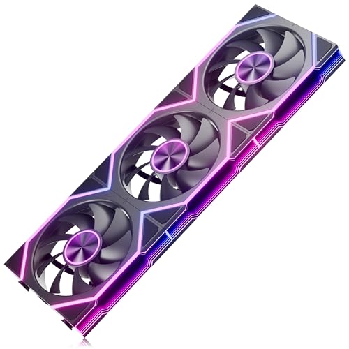 upHere UA02 Ventilador PC 120mm ARGB Infinity Mirror,Daisy-Chain Modular,Ventiladores PC Silenciosos con Patas Anti-Vibración Stealth,Versión Forward Blade,CMUA02KC3