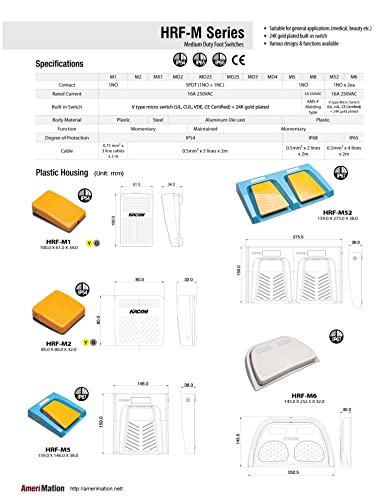 FAK-R-V-KC11IY | FAK-R-V-KC11-IY | Y7-229748 | MOELLER E-Stop Foot/Palm Switch 1NO+1NC Stay-Put/Pull-to-Release RED/Yellow IP67