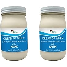Homa Cream of Whey Kashk, Creamy Concentrated Whey Sauce, Persian Authentic, All-Natural High Protein Dairy, 16 fl oz, Pack of 2