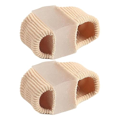 Image of LUVINA Gel Toe Separators for Bunions - Breathable Fabric Toe Spacers with Gel Lining for Bunion Pain Relief & Hammer Toe Correction - 2-Loop Design for Men & Women (2, L)