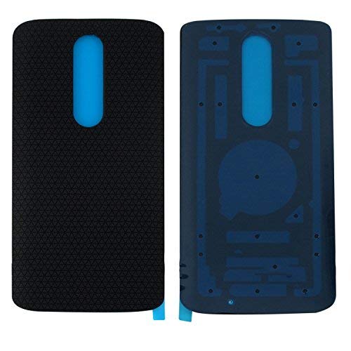 Battery Housing Door Cover Back Case Replacement for Moto Droid Turbo 2 XT1585 XT1580 (Black)