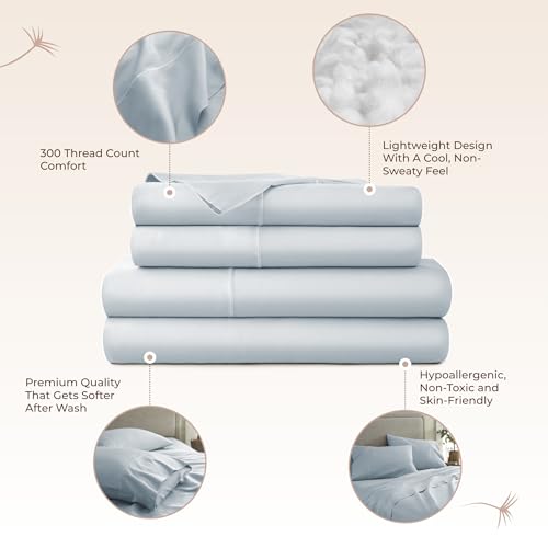 Image of Whisper Organics 100% Organic Cotton Bed Sheets with Deep Pocket 4 Pc. Set