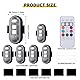 AVCXEC 6 Stück Kabellose LED Lichter, 8 Farben Strobe Drone Light, Wasserdicht Auto Fernbedienung Blitzlicht mit Fernbedienung, USB-Aufladung Antikollisionslichter, LED Aircraft Strobe Lights