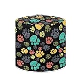 Suobstales Colorful Paws Pattern Dust Cover for 6 Quart Instant Pot and Extra Accessories, Dust Proof Pressure Cooker Cover Electric Appliance Cover Air Fryer Accessories with Pocket and Handle, M