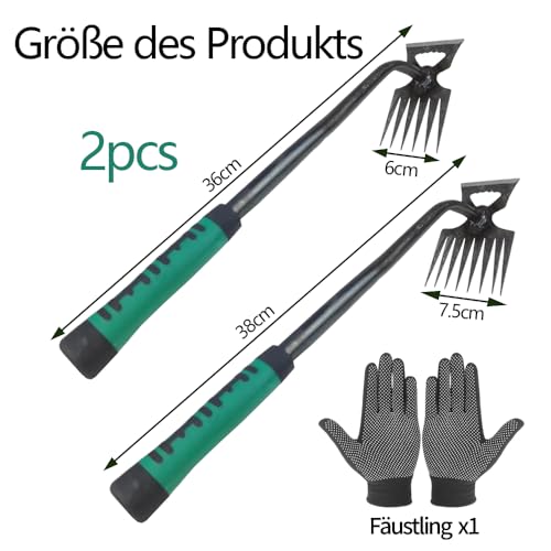 Anyingkai 2 Piezas Extractor de Malas Hierbas Manual,Desmalezar para Patio y Jardín,Multifunctional Weeder Tools,Weeder Puller Stand Up,Weed Removal Tool Long Handle,Eliminar Malas Hierbas (Grandes) - Image 2
