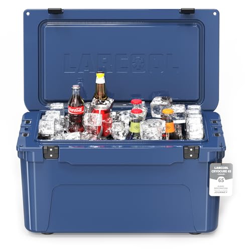 Image of Rotomolded Hard Cooler, Portable Small Ice Chest with 3-Inch Insulation, Heavy-Duty Beach Cooler for Camping, Fishing, Boating, Picnic, BBQ, Travel