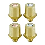 Ampper 3/8'-16 Thread Male Brass Side Post Battery Charging Post Terminals, Standard Side Post 3/8' Battery Post Adapter (+/-) Compatible with GM Post, Pack of 4