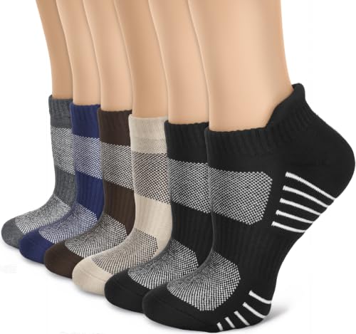 Image of Sooverki Copper Compression Socks Women and Men 6 Pairs - Circulation Arch Support Plantar Fasciitis Running Ankle Socks