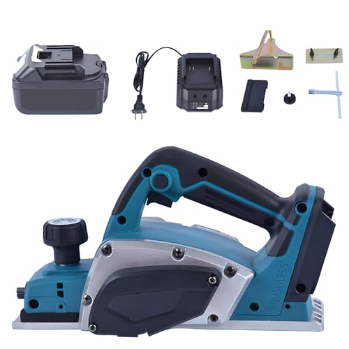 Cordless Planer, Brushless Electric Wood Planer - 15000RPM, Electric Planer Cordless Handheld Wood Planing Machine