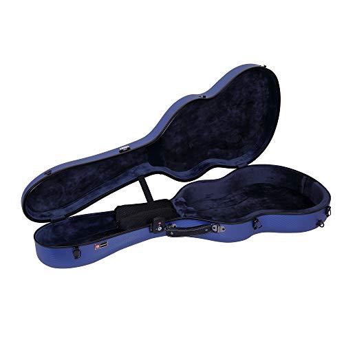Image of Crossrock Poly Carbon OM /000 Guitar Case, Anti-scratch Flight Case in Blue (CRF4000OMBL)