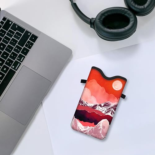 Image of Men Women Phone Sleeve Pouch Case Bag with Crossbody Strap /Neck Lanyard for iPhone 17 /16 /15 Pro Max, Air, 16 /15 Plus, 16e; Red