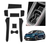 BIBIBO Tapis antidérapant en caoutchouc compatible avec Seat Cupra Born 2022-2024, pour console centrale de voiture, Cupra Born, tapis de protection antidérapant, tapis de voiture (blanc)