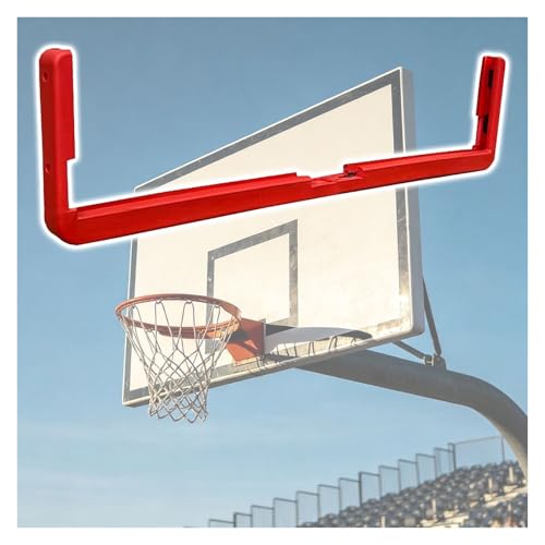 JYHHCYS Backboard Impact Protection Strip, Weatherproof Board Pad Bolt-On for 180cm Basketball Backboard, for Driveway & Community Courts, Quick & Secure Installation(Red)