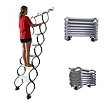 Escalera Plegable retráctil para altillo, Escalera Plegable de Pared, Capacidad de Carga de 300 kg, Escalera telescópica Resistente para ático, Escalera telescópica(H250CM/98.4IN)
