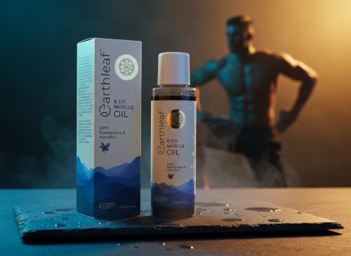 Image of B FIT Muscle Oil with Eucalyptus & Menthol | Helps Relieve Muscle & Joint Discomfort | Soothes Sore Muscles | Cooling Massage Oil,100 ml