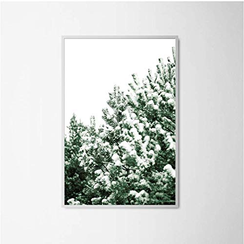 Toile nature hiver pin et neige 50x70cm sans cadre pour salon