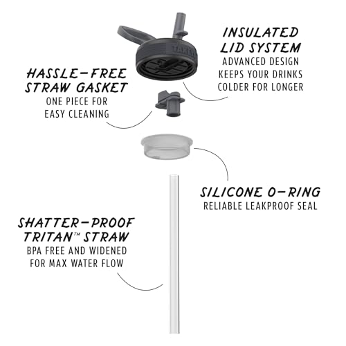 Takeya Sport 64 oz Triple-Insulated Stainless Steel Water Bottle, Straw Lid – Leakproof, Sweatproof, BPA-Free, Keeps Drinks Cold 36 Hrs, Hot 14 Hrs – Obsidian image 4