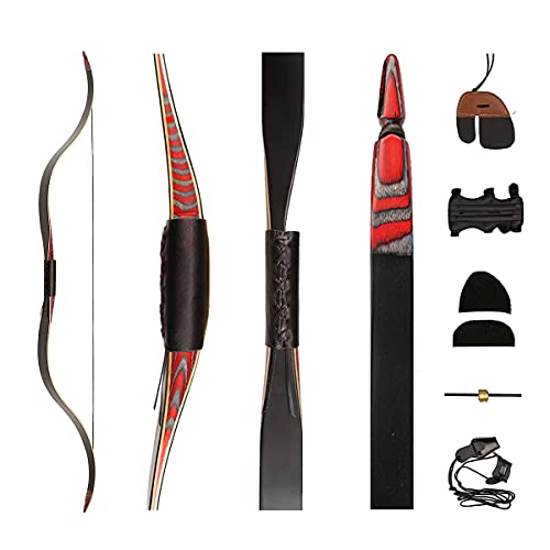 PMZ Archery 58 Recurve Bow Horsebow Longbow Traditional Bow Archery Set (25, Bow with Arrow Rest) PMZ Archery 58" Recurve Bow Horsebow Longbow Traditional Bow Archery Set (25, Bow with Arrow Rest)