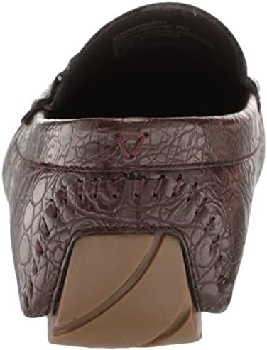 Guess Men's Amadeo Driving Style Loafer, Dark Brown Crocodile, 7 | Image 2
