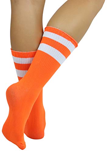 Image of ToBeInStyle Women's Acrylic Ankle Hi With Double Stripe Top Crew Fun Athletic Socks