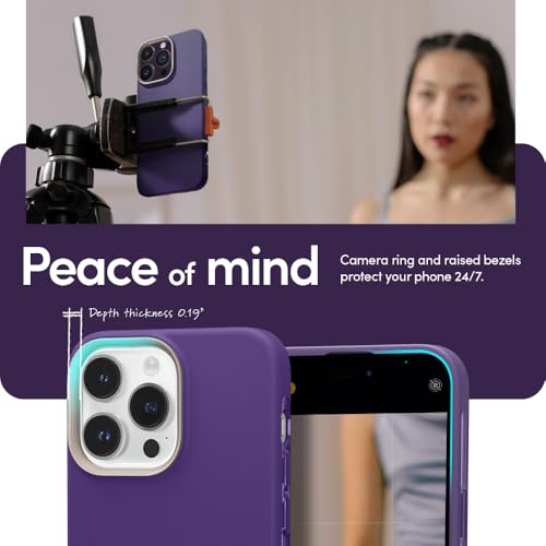 Image of Spigen Cyrill UltraColor Mag | iPhone 14 Pro Case | Purple iPhone 14 Pro Back Cover | TPU+Poly Carbonate - Taro