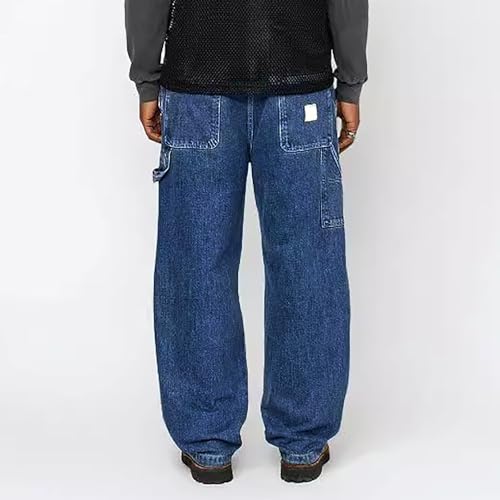 Mens Jeans Relaxed Fit Wide Leg Baggy Denim Pants with Pockets Fashion Casual Long Jean Trouser Streetwear4