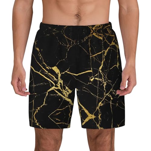 Maillot de bain homme compression séchage rapide short marbre noir