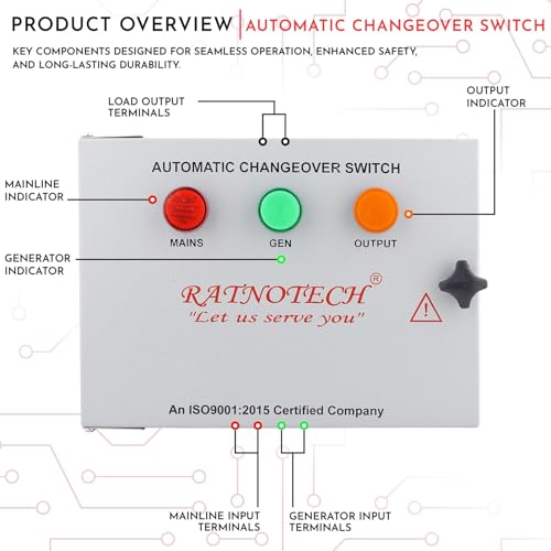 Image of Ratnotech Automatic Changeover Switch 63Amps Single Phase, White
