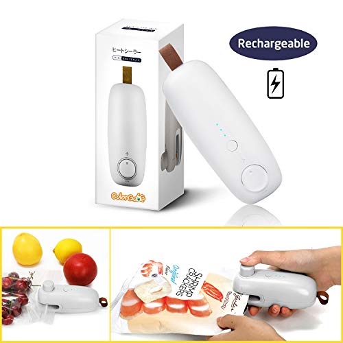 ColorGo Rechargeable Potato Chip Bag Sealer, USB Hand Held Mini Plastic Bag Heat