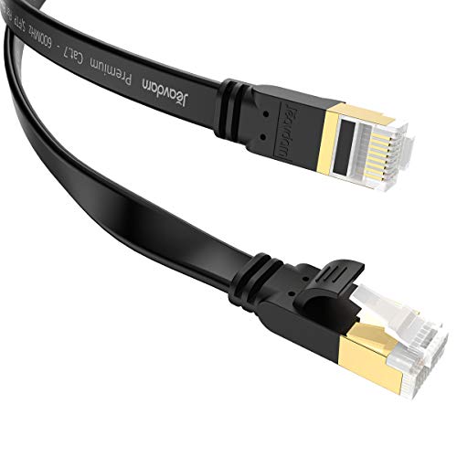 Jeavdarn - Cable Ethernet Cat 7 RJ45 (10 m, apantallado, 10 Gb/s, para juegos PS4, Xbox One, PS3, módem, router, PC, portátil, ordenador)