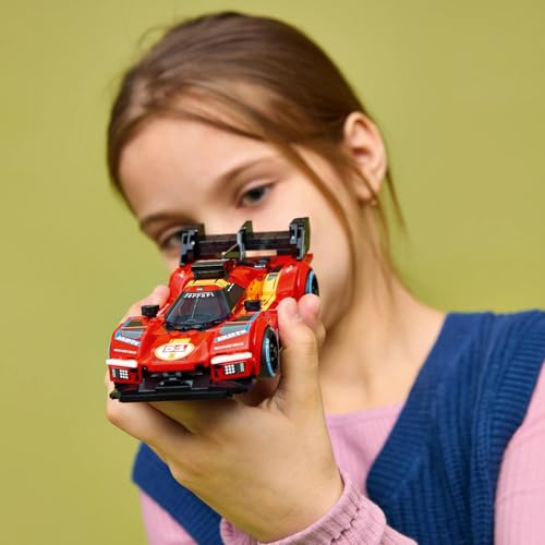 Image of LEGO Speed Champions Ferrari 499P - Ferrari Merch and Race Car Building Kit - 77261