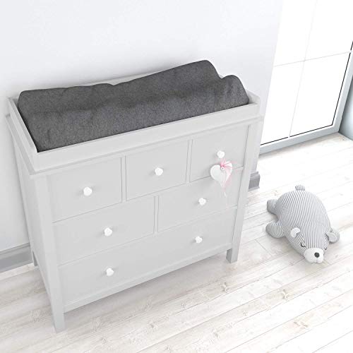 Cuddly Cubs Changing Pad Covers – 2 Pack – Snuggly Soft Plush Cotton Changing Table Covers For Boy, Girl – Fits Perfectly On Summer Infant And Other 16 X 32 Baby Changing Table Pads – Heather Grey #TOP4