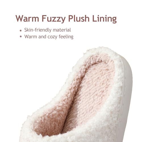 House Slippers for Women,Fuzzy Mens Slippers,Casual Slip-on Home Shoes Outdoor Indoor Warm Soft Plush Anti Slip Bedroom Shoes3