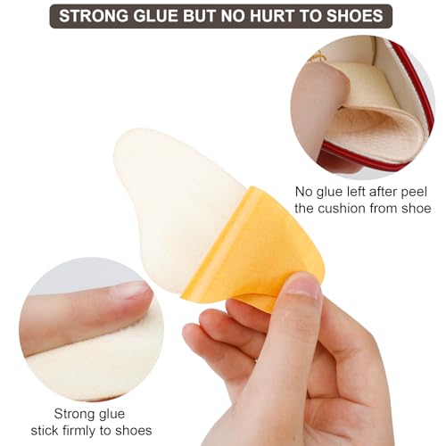 Image of 6 Pairs Heel Cushions Inserts for Loose Shoes, Heel Pads Grips Liner Snugs, Filler Improved Shoe Fit and Comfort, Prevent Too Big Shoes from Slipping,Heel Pains frictions and Blisters (Beige)
